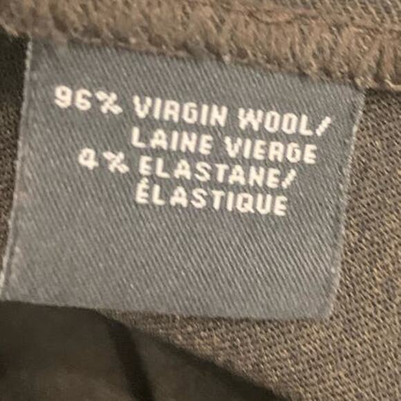 Lafayette 148 Wool Pants 10 Brown Bleecker High Rise Straight Business Casual - Picture 8 of 9